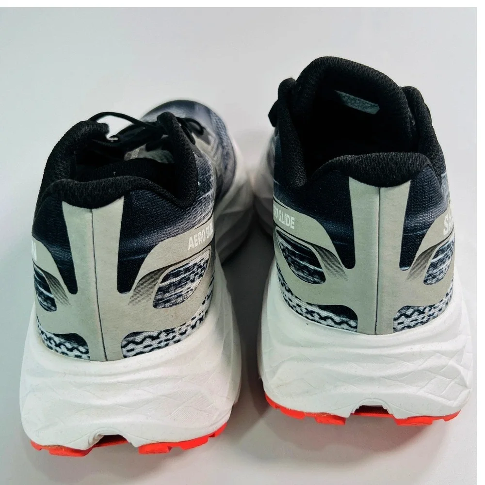 Salomon Aero Glide Black White‎ Grey Women Running Shoes Size 8.5 Road Running